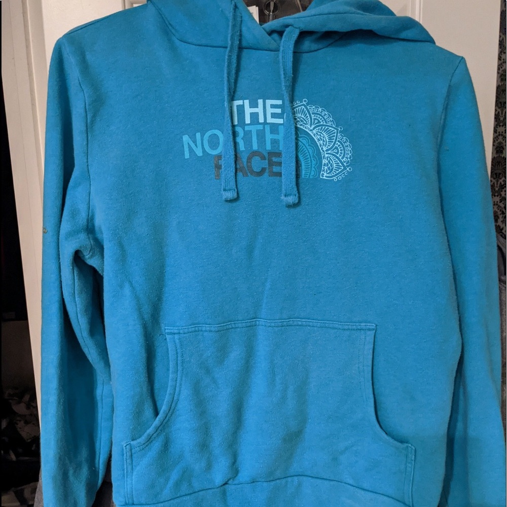 🔥blue north face hoodie